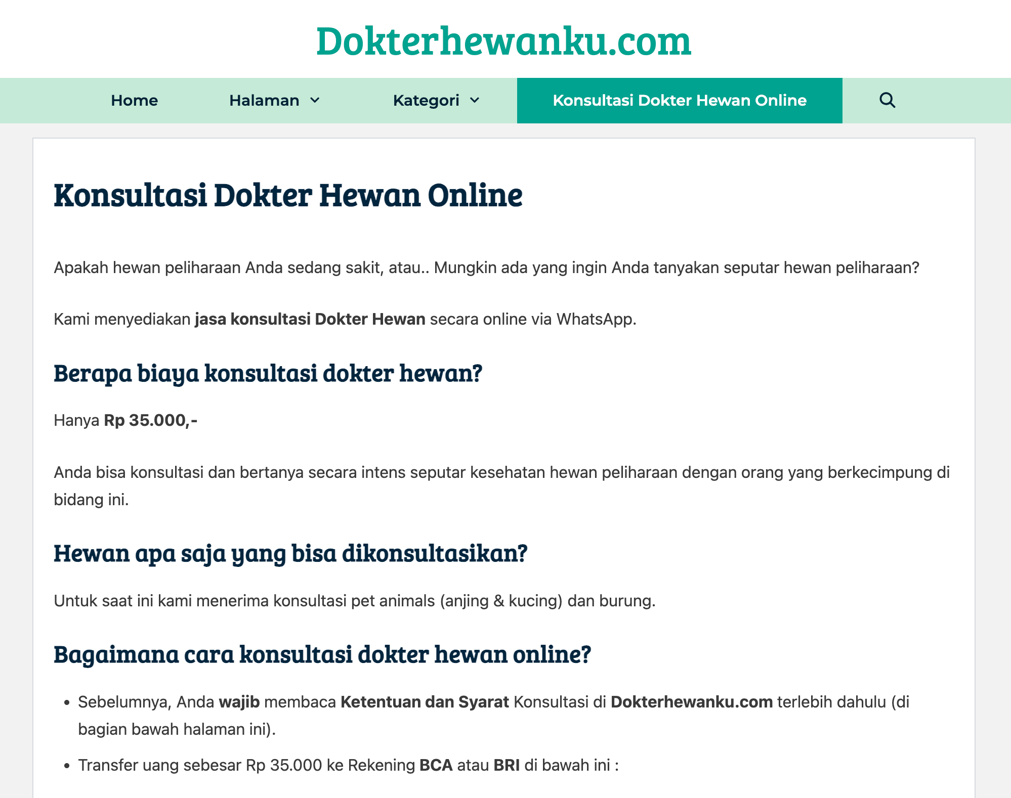 Dokterhewanku.com - Portofolio